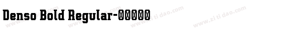 Denso Bold Regular字体转换